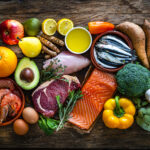 Paleo diet healthy food background